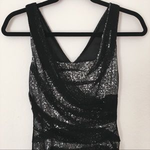 Express Black & Silver Cocktail Dress